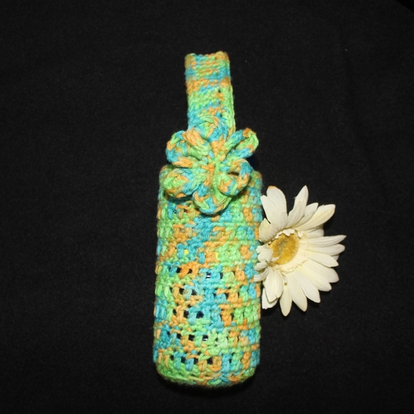 NEW Bottle Carrier/Holder HAND CRAFTED Crochet Handmade - Picture 10 of 16